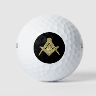 Masonic Freemasons Masonry Oes Square and Compass Golf Balls