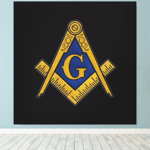 Masonic Freemasons Square and Compass Canvas Print