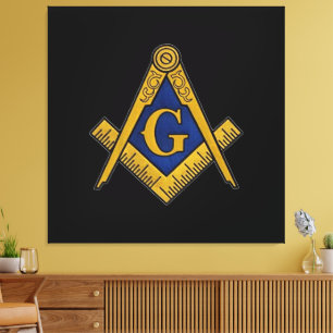 Masonic Freemasons Square and Compass Canvas Print