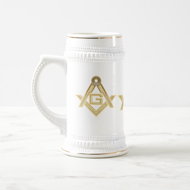Masonic Golden Rush Beer Stein (Left)