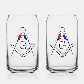 Masonic Golden Rush Can Glass