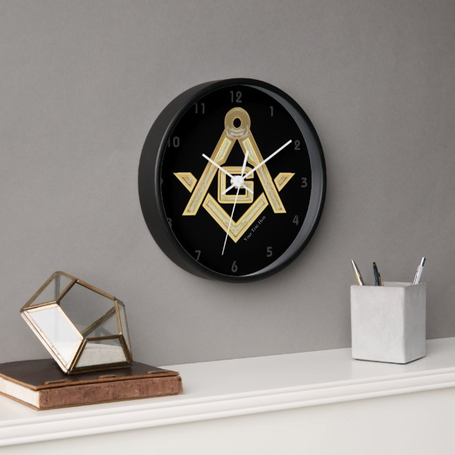 Masonic Golden Rush Clock (Office)