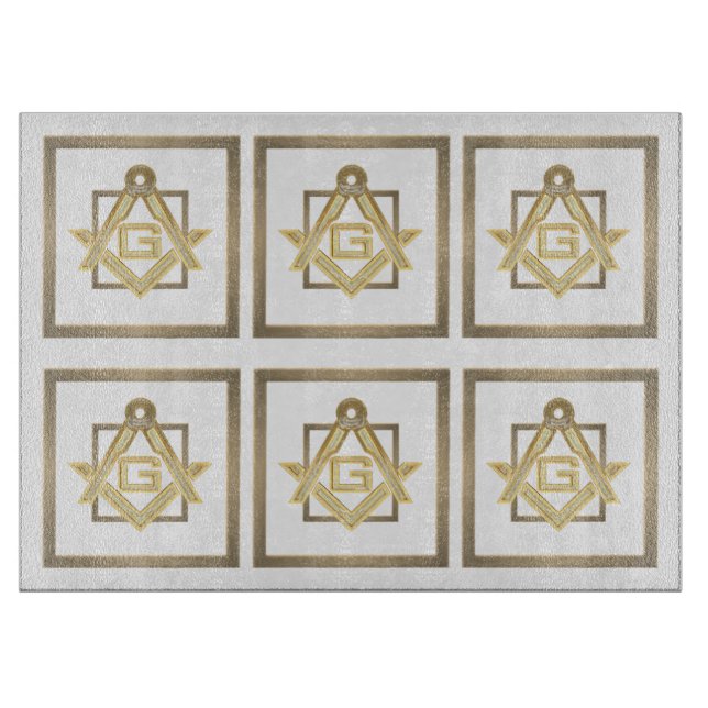 Masonic Golden Rush Cutting Board (Front)