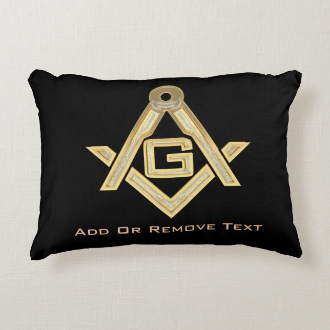 Masonic Golden Rush Decorative Cushion (Front)