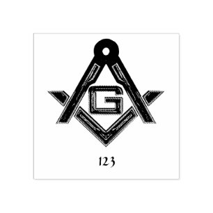 Masonic Golden Rush Rubber Stamp