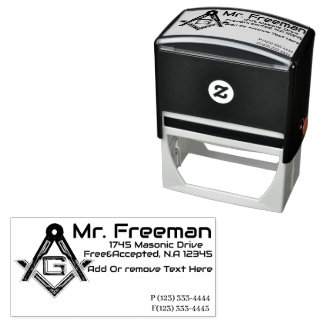 Masonic Golden Rush Self-inking Stamp