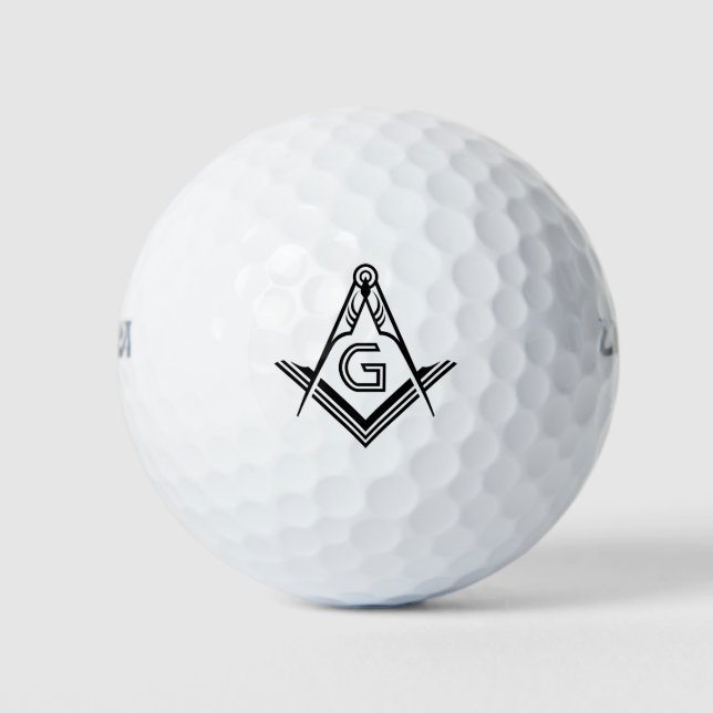 Masonic Golf Ball Stamp | Custom Freemason Gifts (Front)