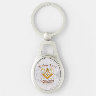 Masonic Lodge Customisable Key Ring