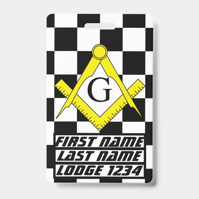Masonic Lodge ID Badge (Front)