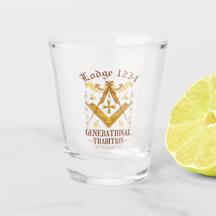 Masonic Lodge Keeping Tradition Shot Glass