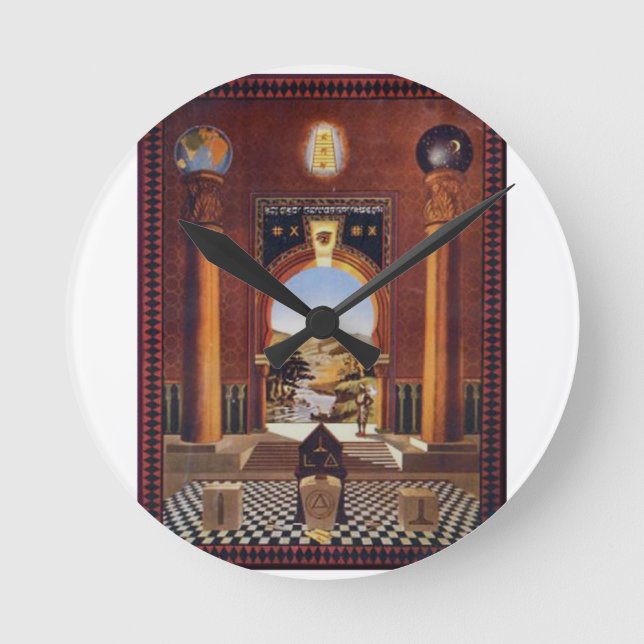 Masonic Lodge Round Clock (Front)