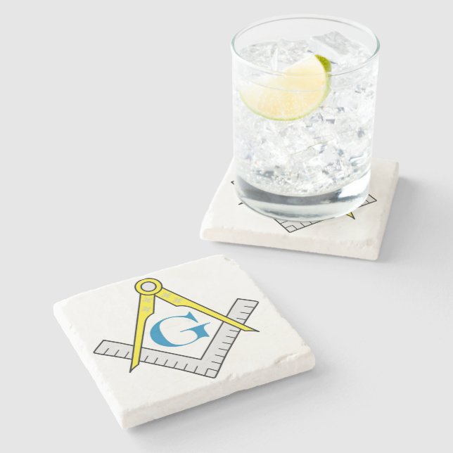 Masonic Marble Coaster (Side)