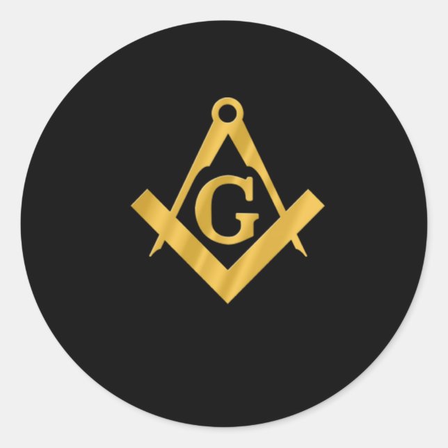 Masonic "Mason for Life" Classic Round Sticker (Front)