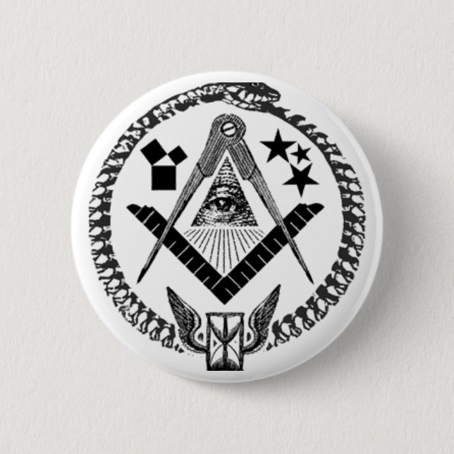 Masonic Memorabilia 6 Cm Round Badge (Front)