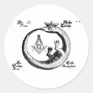masonic memorabilia classic round sticker