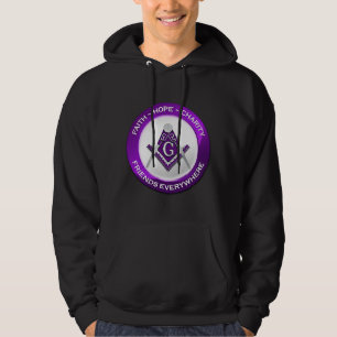 Masonic Men's Hoodie Purple