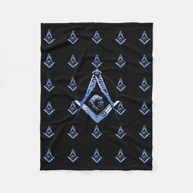 Masonic Minds (Blue) Fleece Blanket (Front)