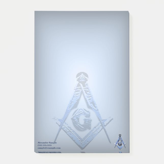 Masonic Minds (Blue) Post-it Notes (Front)