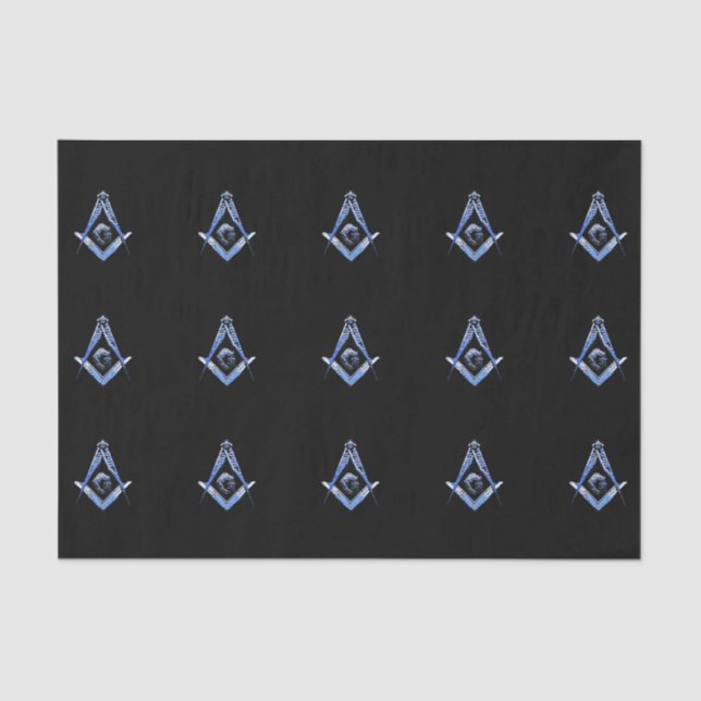 Masonic Minds (Blue) Tissue Paper (Front)
