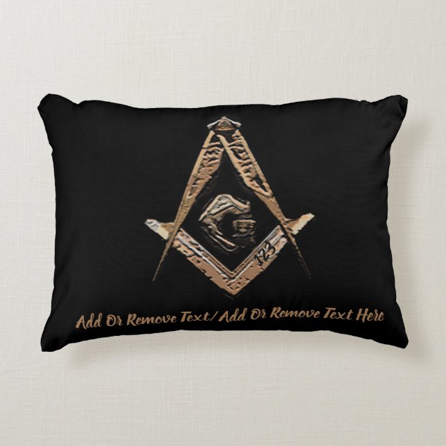 Masonic Minds (Golden) Decorative Cushion (Front)