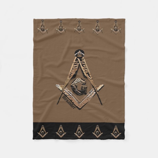 Masonic Minds (Golden) Fleece Blanket (Front)