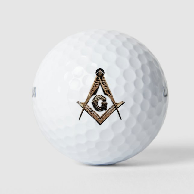 Masonic Minds (Golden) Golf Balls (Front)