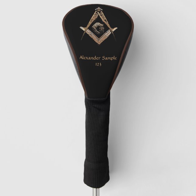 Masonic Minds (Golden) Golf Head Cover (Front)