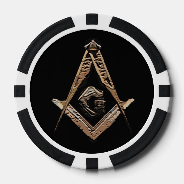 Masonic Minds (Golden) Poker Chips (Front)