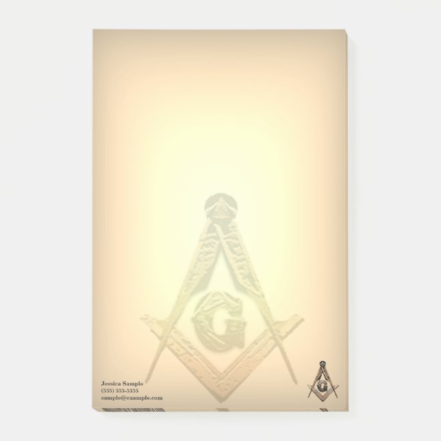 Masonic Minds (Golden) Post-it Notes (Front)
