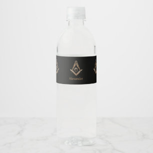 Masonic Minds (Golden) Water Bottle Label