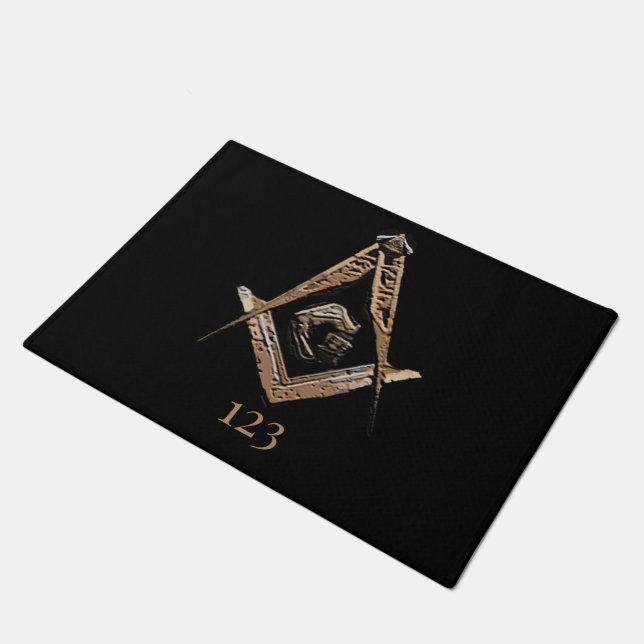 Masonic Minds (GoldenBrownish) Doormat (Angled)