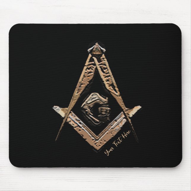 Masonic Minds (GoldenBrownish) Mouse Pad (Front)