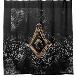 Masonic Minds (GoldenSwish) Shower Curtain