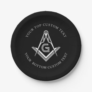 Masonic Party Supplies   Personalised Paper Plates