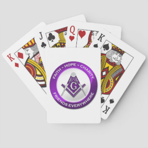 Masonic Playing Cards Purple