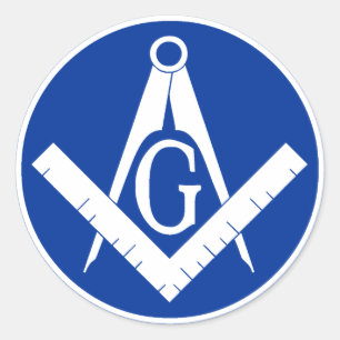 Masonic Square and Compass Classic Round Sticker