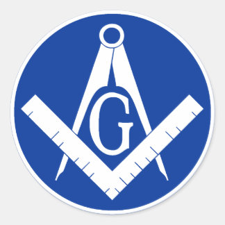 Masonic Square and Compass Classic Round Sticker