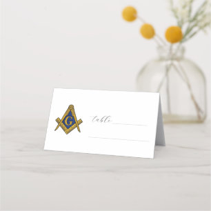 Masonic Square and Compass Freemasonry Place Card
