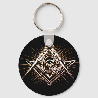 Masonic Square and Compass Key Ring