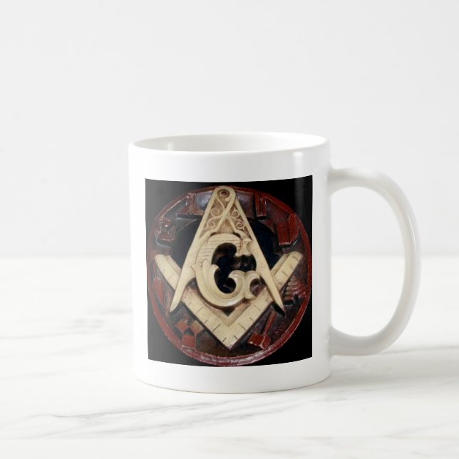 Masonic Square and Compass working tools Coffee Mug (Right)