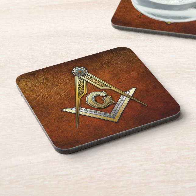 Masonic Square and Compasses Coaster (Left Side)