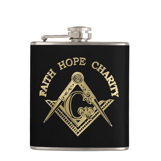 Masonic symbol hip flask (Front)