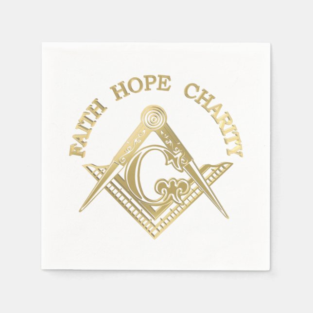 Masonic symbol napkin (Front)