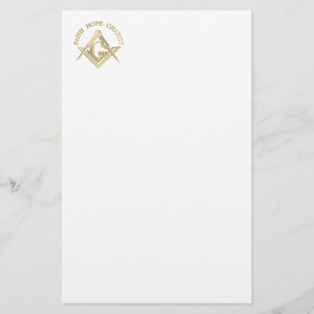 Masonic symbol stationery (Front)