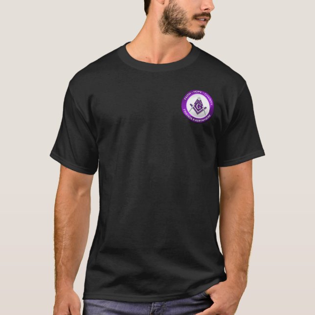 Masonic Tee Shirt - Men Purple (Front)