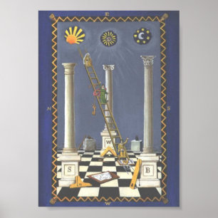 Masonic Tracing Board - Entered Apprentice 3 Poster