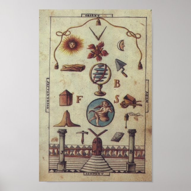 Masonic Tracing Board - Entered Apprentice 4 Poster (Front)