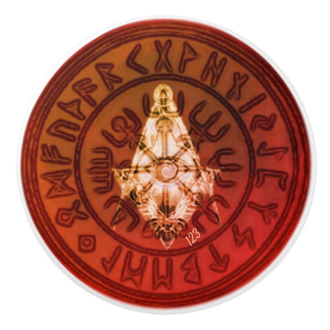 Masonic Warrior Ceramic Knob (Front)