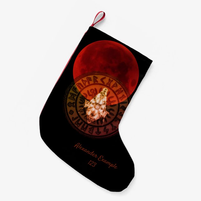 Masonic Warrior Small Christmas Stocking (Front (Hanging))