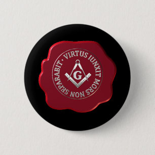 Masonic wax seal 6 cm round badge